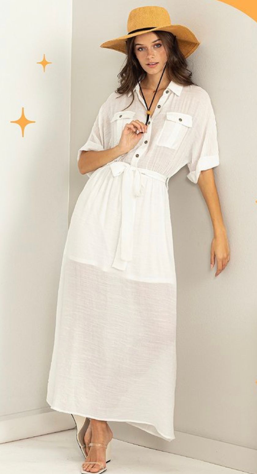 Safari White Dress