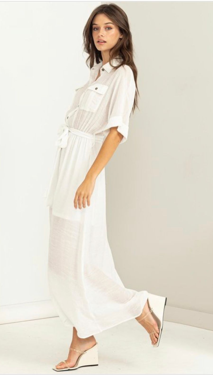 Safari White Dress