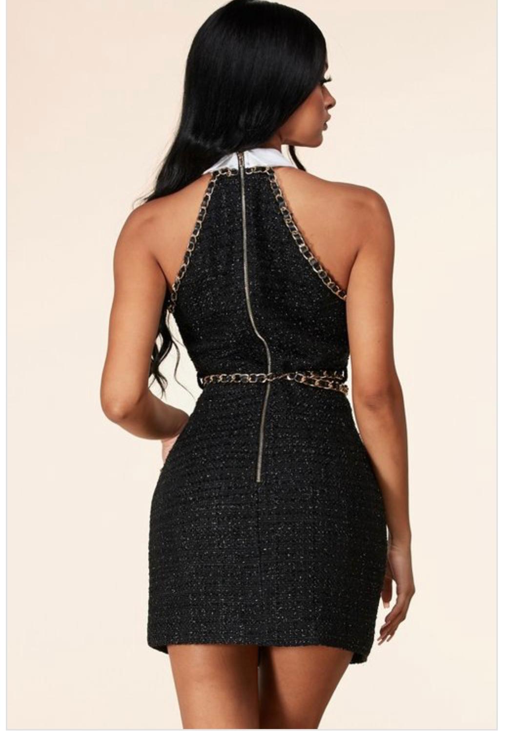 Cocktail Tweed Bow Dress