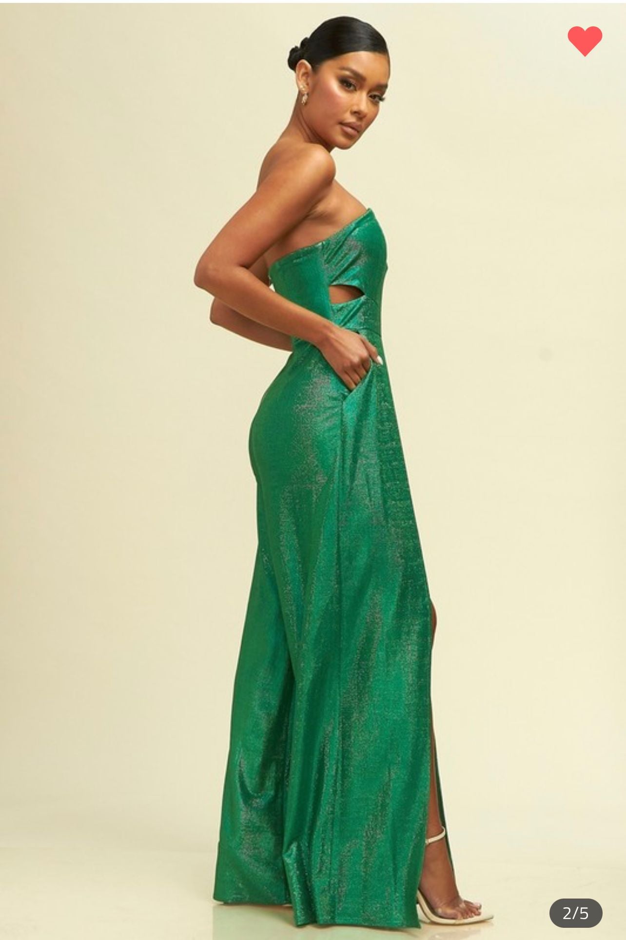 Nina Metallic Structured Jumpsuit