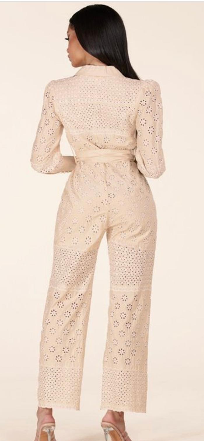Retro Groove Lace Jumpsuit
