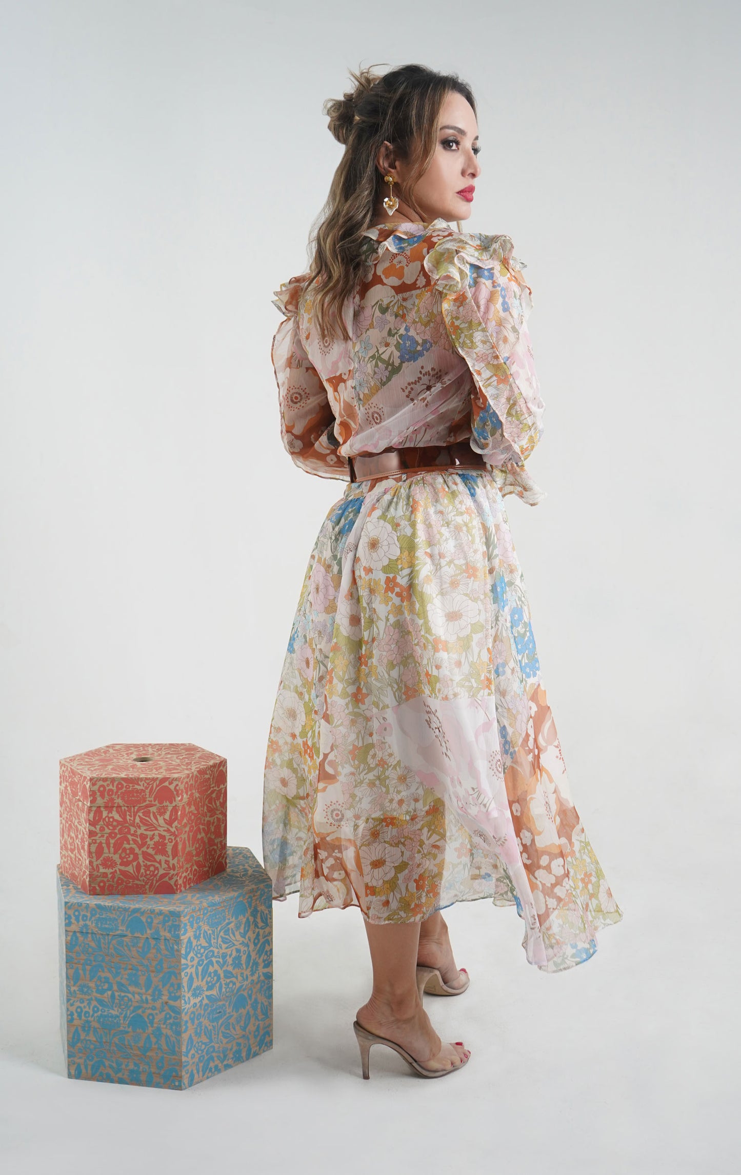 Fantasies Floral Blouson Dress