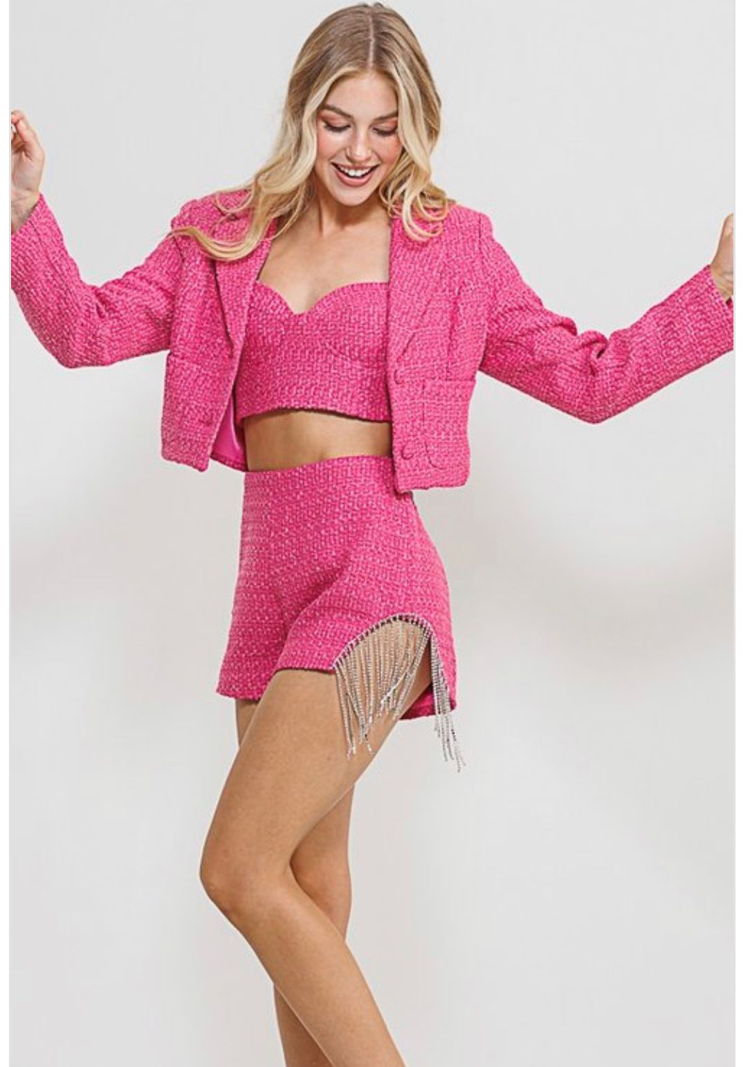 Pretty in pink Tweed 3 pcs Set
