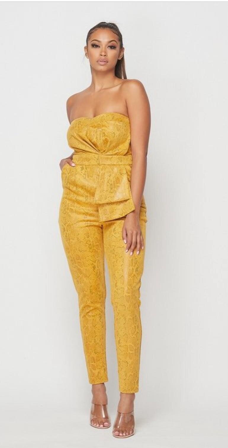 Chic Snakeskin Jumpsuit