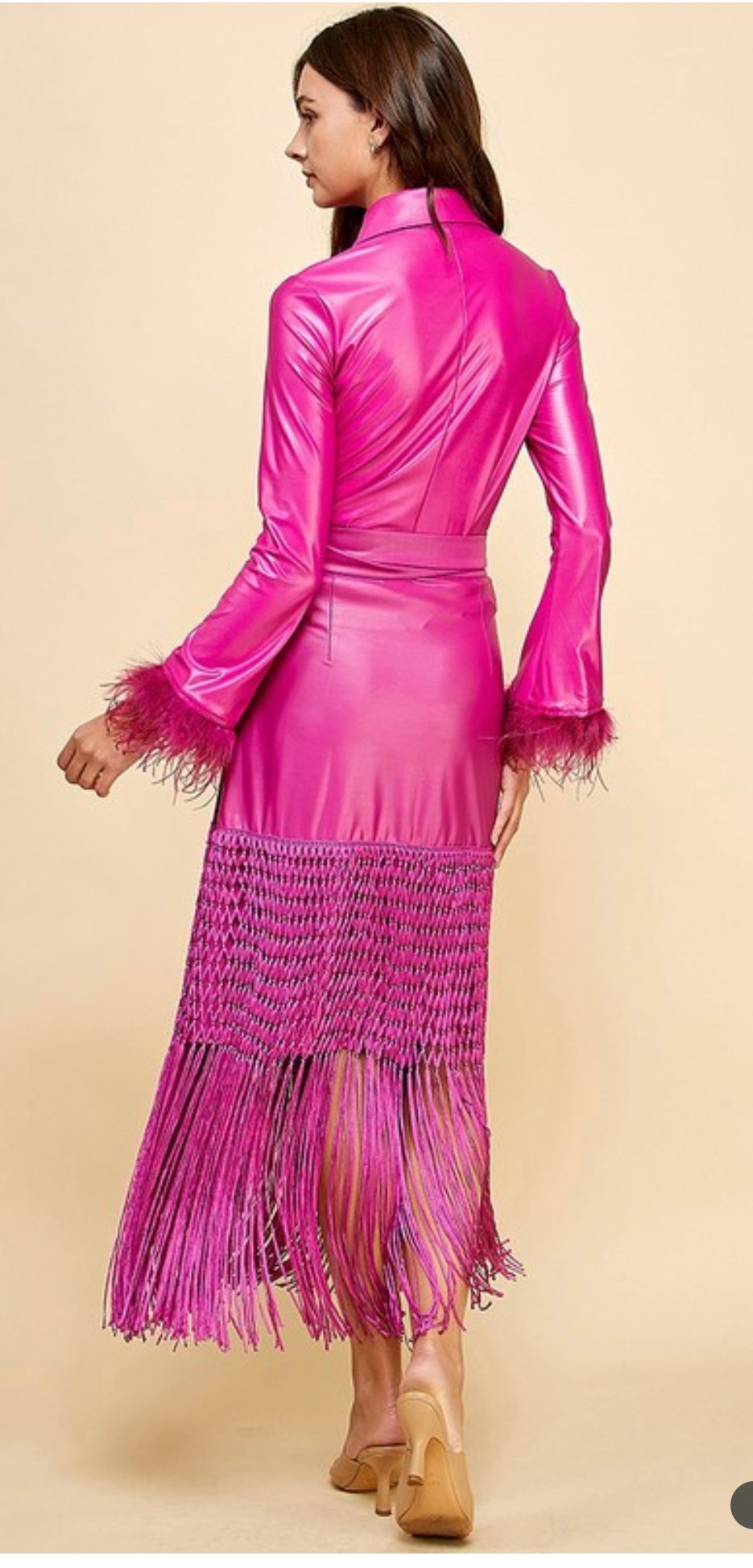 Vanidosa Long Sleeve Leather two piece set