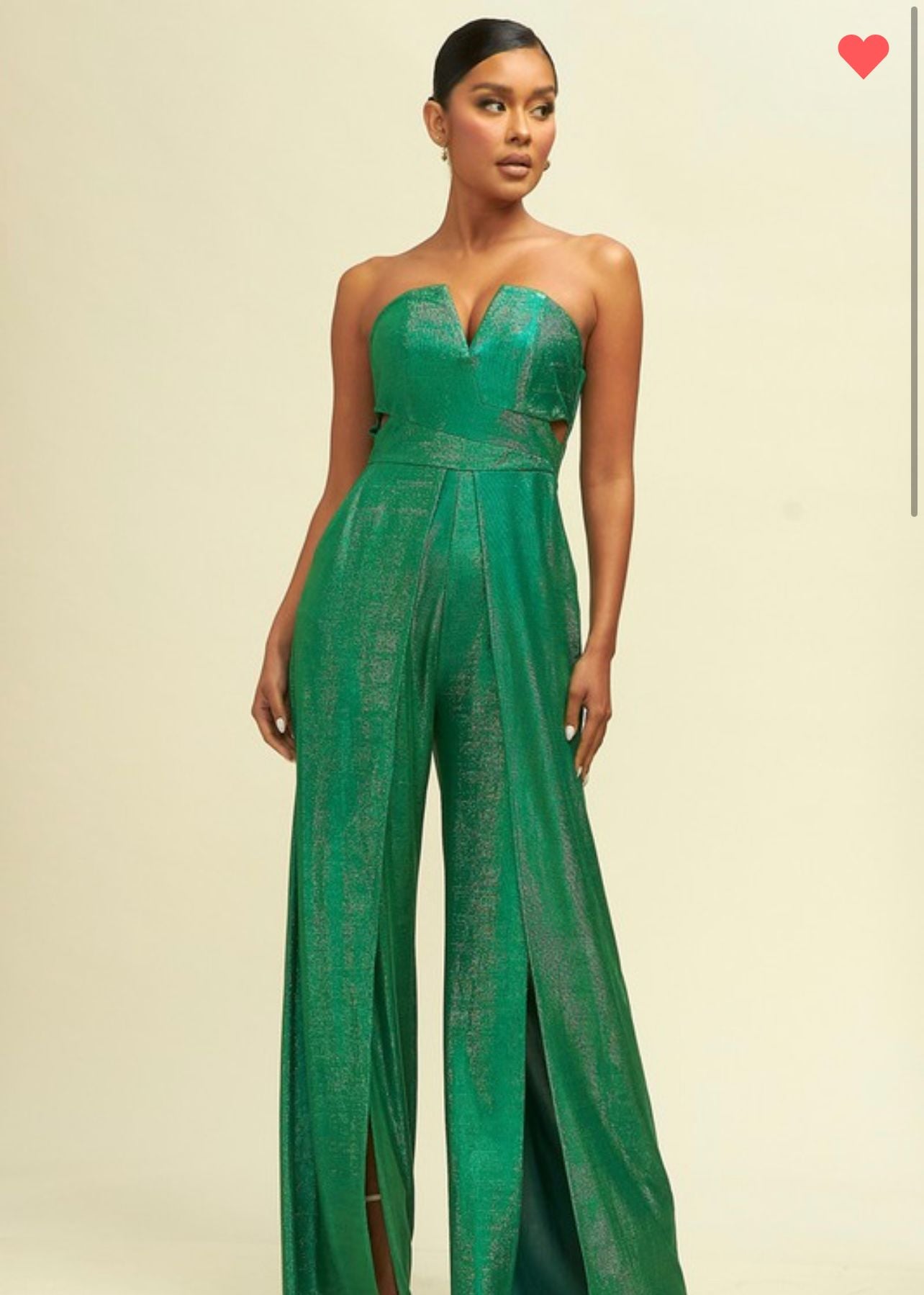 Nina Metallic Structured Jumpsuit