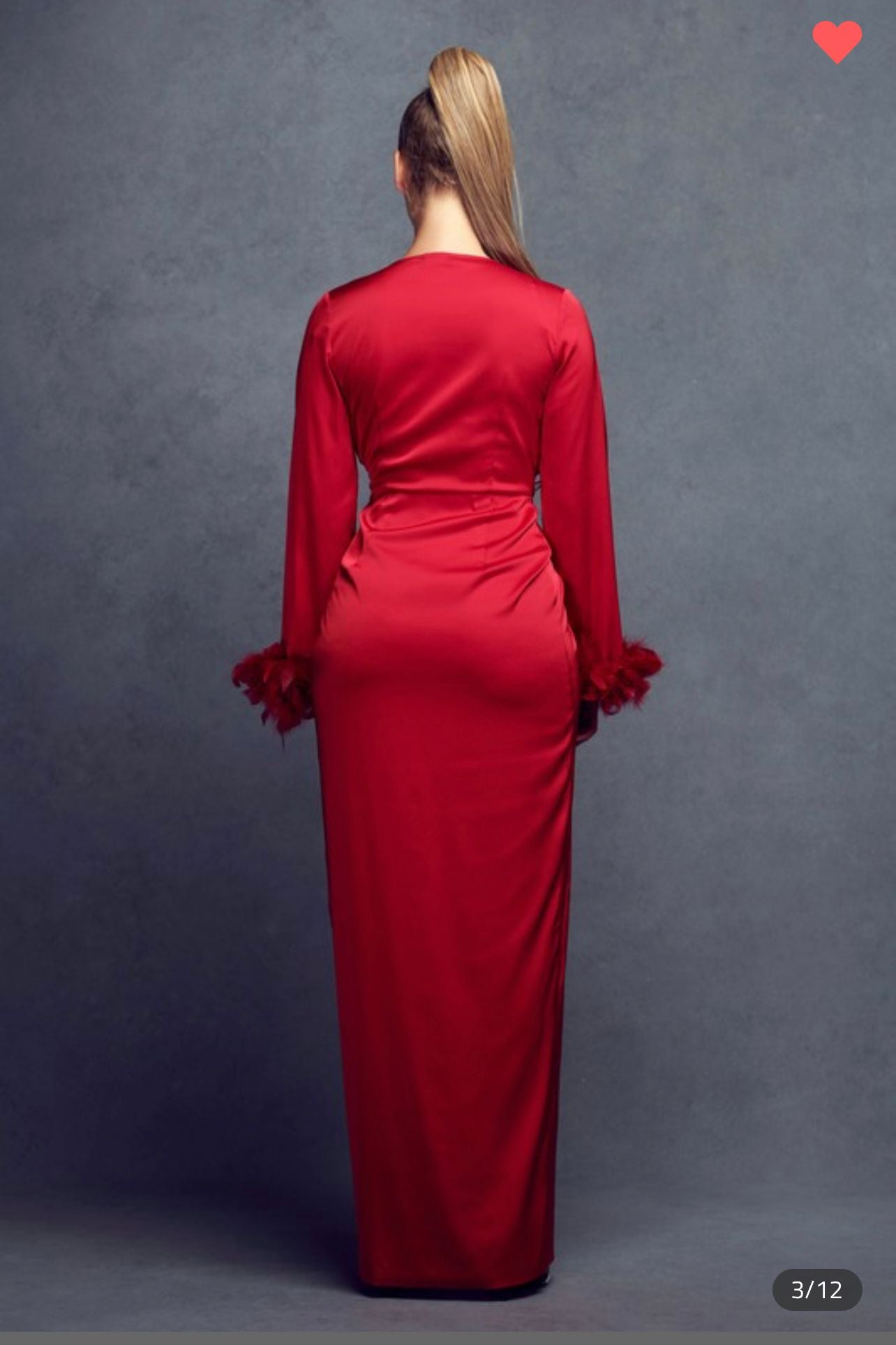 Gini Red Satin Dress