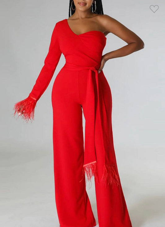 Long Sleeve Waist Jumpsuit