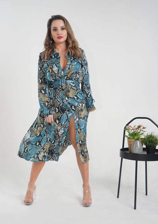 Deep Sea Accordian Dress