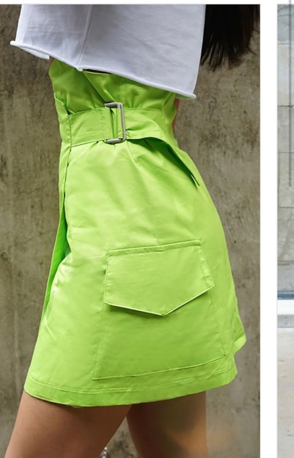 Neon Green Letter Skirt