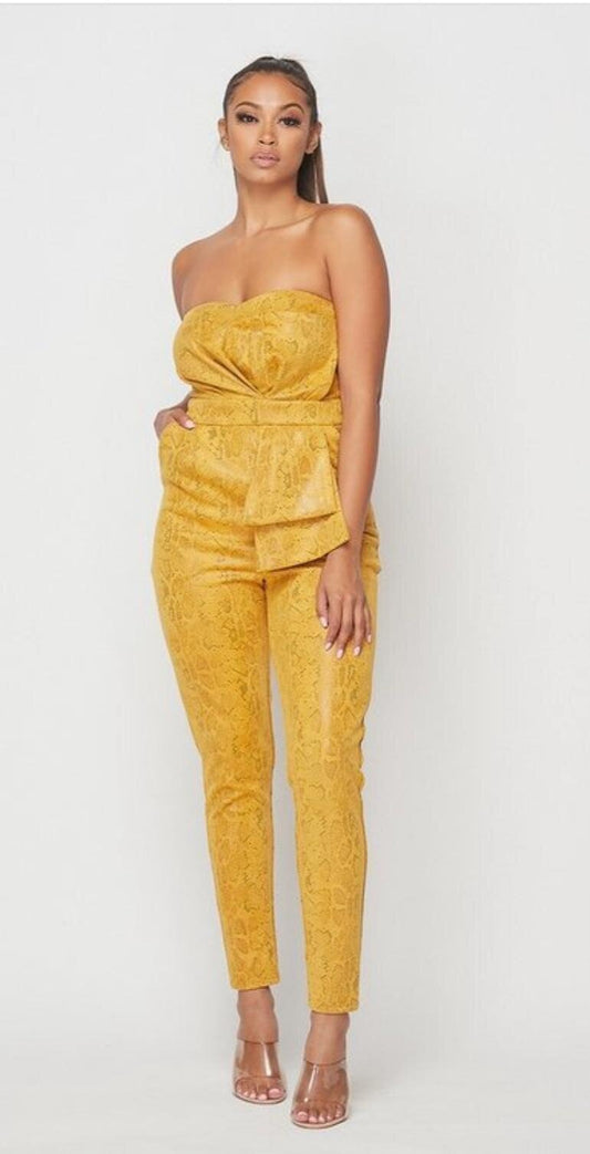 Chic Snakeskin Jumpsuit